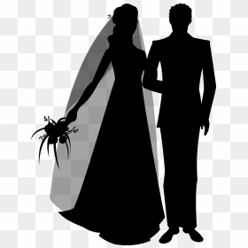 Wedding Couple Silhouette Clip Art - Wedding Couple Silhouette Png, Transparent Png - wedding png