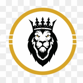 King And Co Barbershop Calgary - Logo Lion With Crown, HD Png Download - king crown png
