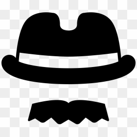 Fedora Hat And Moustache - Fedora, HD Png Download - fedora png