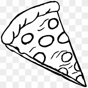 Library Of To Order Pizza Image Black And White Library - Colouring Page Of Pizza, HD Png Download - pizza slice png