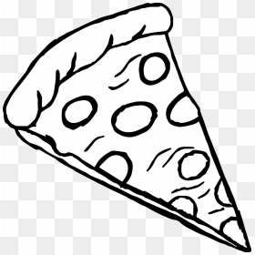 Pizza Coloring Page - Black And White Pizza Slice Clipart, HD Png ...