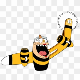 Image Plane Buzzsaw Png Cuphead Wiki Fandom Clipart - Cuphead Vs Plane Bee, Transparent Png - cuphead png