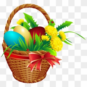 Easter Bunny Easter Basket Clip Art - Clipart Easter Basket Png, Transparent Png - easter png
