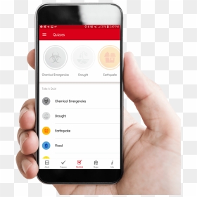 American Red Cross Earthquake Icon - Mobile Phone With Hand, HD Png Download - smartphone png