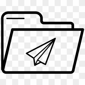 Folder Mail Icon - Aesthetic Transparent Background Paper Airplane Png, Png Download - mail icon png