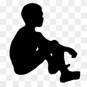 Transparent Boy Sitting Silhouette - Boy Silhouette Png, Png Download - person sitting png