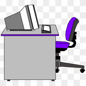 Office Desk Svg Clip Arts - Office Desk Clip Art, HD Png Download - desk png