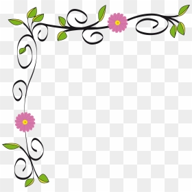 Clipart - Simple Flower Border Designs, HD Png Download - flower border png