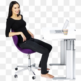 Person Sitting Png Person Sitting - Person Sitting On Saddle Chair, Transparent Png - person sitting png