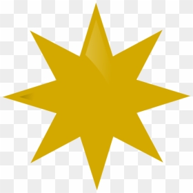 Large Gold Star Clipart - 8 Pointed Star Clipart, HD Png Download - gold star png