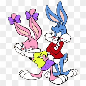 Tiny Toon Angry Babs And Buster Bunny - Tiny Toon Buster Babs, HD Png Download - bunny png