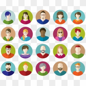 Set Of People Flat Icons By Vectorgirl - Team Members Clip Art, HD Png Download - person icon png