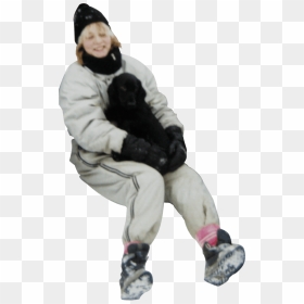 Sitting-dog - Person Winter Sitting Png, Transparent Png - person sitting png