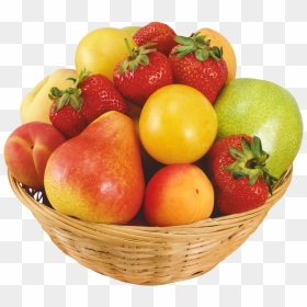 Fruits In Wicker Bowl Png Clipart - Bowl Of Fruit Png, Transparent Png - fruit png