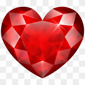 Red Crystal Heart Png Clip Art Image - Red Crystal Heart Png, Transparent Png - red heart png