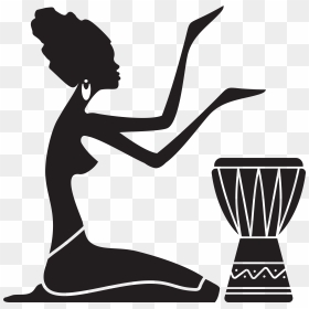 African Women Silhouette Png - Painting Of A African Woman Silhouette, Transparent Png - afro png