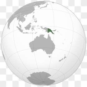 Papua New Guinea On Globe, HD Png Download - butterflies png