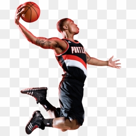 Damian Lillard Dunk Transparent Png - Nba 2k20 Player Png, Png Download - lebron james png