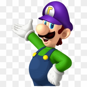 Waluigi"s Hat On Luigi - Luigi Mario Bros Png, Transparent Png - luigi png