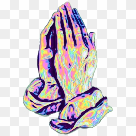 Hands Prayer Hand Praying Hologram Holographic Holo - Holographic Hand, HD Png Download - praying hands png