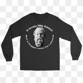 Socrates A Lovely Little Thinker Science Long Tee - Psychology College Tshirt, HD Png Download - monkas png