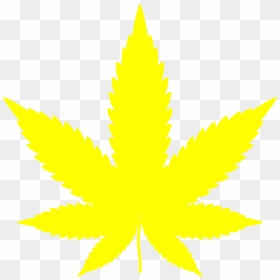 Yellow Hemp Leaf - Kiss Me Im Highrish, HD Png Download - marijuana leaf png