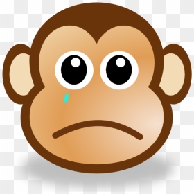 Clipart Sad Monkey, HD Png Download - sad face png