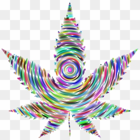 Prismatic Marijuana Leaf Concentric Clip Arts - Marijuana Mandala Svg Free, HD Png Download - weed leaf png
