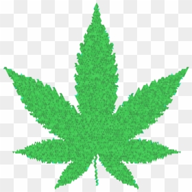 Triangular Mosaic Marijuana Leaf - Green Marijuana Leaf Png, Transparent Png - weed leaf png