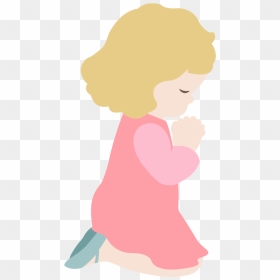 Cross With Praying Hands Clipart Clip Library Praying - Little Girl Praying Clipart, HD Png Download - praying hands png