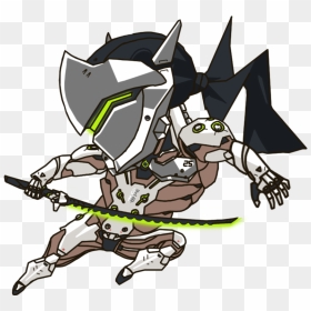 Genji Overwatch Png - Overwatch Chibi Genji, Transparent Png - genji png