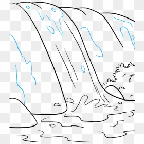 Transparent Waterfalls Png - Easy Drawings Of Waterfalls, Png Download - waterfall png