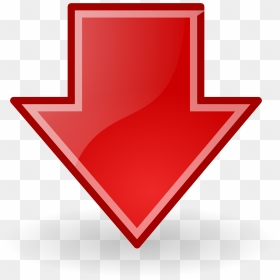 Transparent Arrow Pointing Down Png - Red Arrow Pointing Down Png, Png Download - down arrow png
