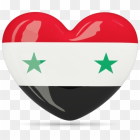 Syria Flag In Heart, HD Png Download - heart icon png