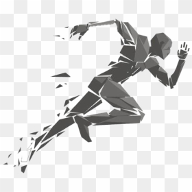 Abstract Running Png Background - Draw A Man Running, Transparent Png - abstract png