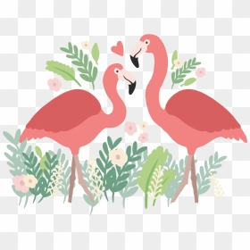 Flamingo Transparent Love - Transparent Background Vector Flamingo Png, Png Download - flamingo png