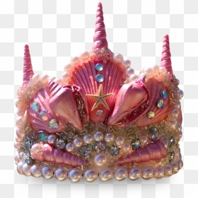 Pink Princess Seashell Crown - Mermaid Crown With Transparent Background, HD Png Download - princess crown png
