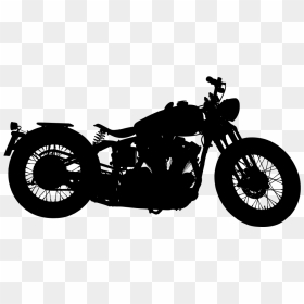 Harley Davidson Motorcycle Silhouette By Emslichter - Harley Davidson Moto Vector, HD Png Download - motorcycle png