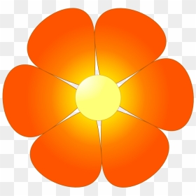 Flower Petals Graphics Clipart - Orange Flower Clipart, HD Png Download - rose petals png