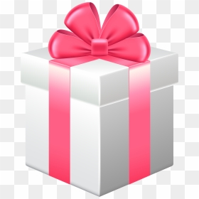 Gift Box With Pink Bow Png Clipart, Transparent Png - present png