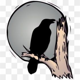 Bird Common Raven American Crow Drawing - Black Crow Drawing Easy, HD Png Download - raven png