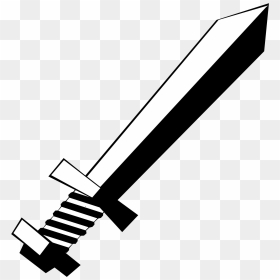 Sword Clipart Black And White - Transparent Background Sword Png Clipart, Png Download - black bar png