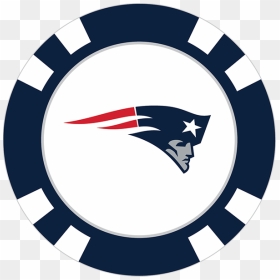 New England Poker Chip - New England Patriots Logo Circle Png, Transparent Png - patriots logo png