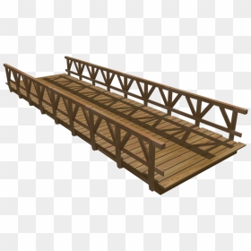 Wood Bridge 3d Model, HD Png Download - bridge png