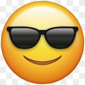 Download Sunglasses Cool Emoji Face [iphone Ios Emojis - Emoji Clipart Free, HD Png Download - iphone emoji faces png