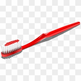 Red Tooth Brush - Transparent Background Toothbrush Clipart, HD Png Download - brush png