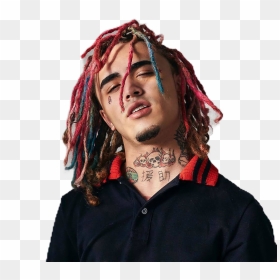 Lil Pump Dreads Png - Lil Pump Neck Tats, Transparent Png - lil pump png