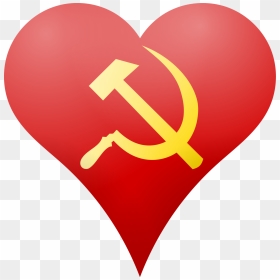 Heart With Hammer And Sickle , Png Download - Hammer And Sickle, Transparent Png - hammer and sickle png