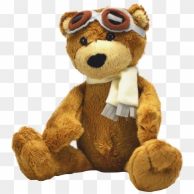 Brown Teddy Bear Aviation Head Gear - February Calendar Bear 2020, HD Png Download - teddy bear png