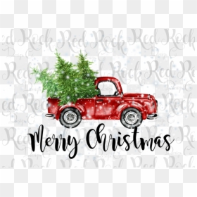 Red Truck Christmas Clip Art, HD Png Download - vintage christmas png